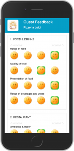 Feedback von Kunden über mobile Webseite von Guestify